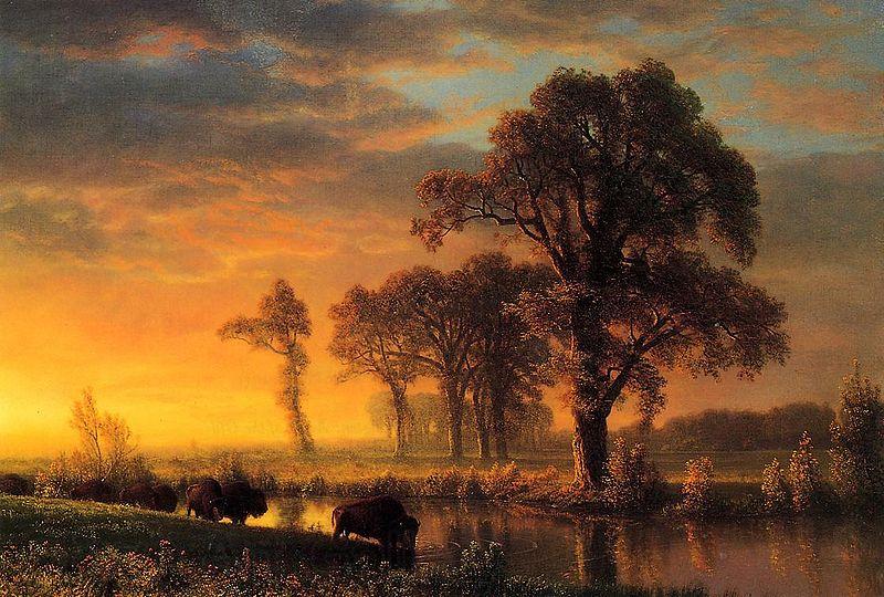 Albert Bierstadt Western Kansas France oil painting art